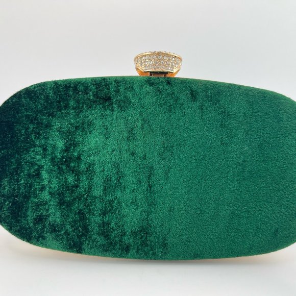 Women Lady Indian Gold Gemstones Clutch Purse Detachable Handle Wrist Crossbody - Picture 2 of 5